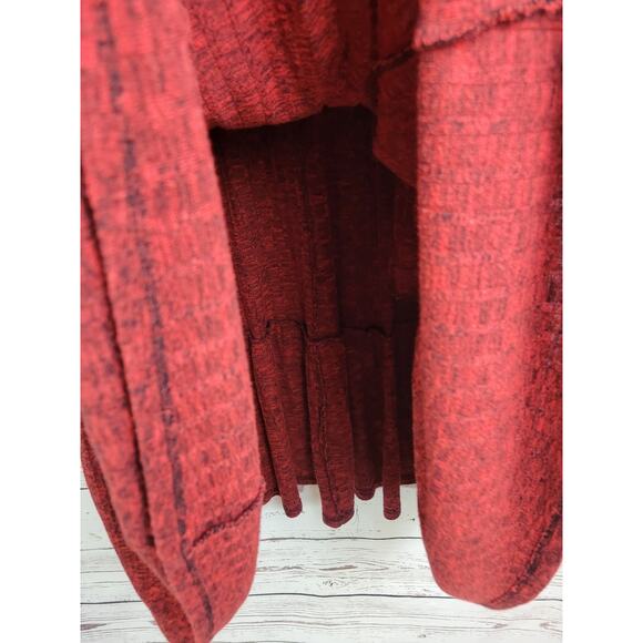 Torrid Red Mini Brushed Rib Tiered Long Sleeve Skater Dress Women's Plus Size 4 - Picture 11 of 16